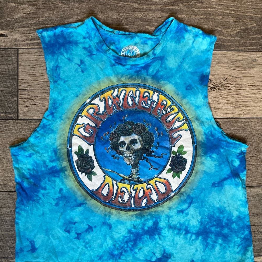 Grateful Dead Bertha Blue Tie-Dye Sleeveless Tee